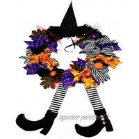 Couronne de décorations d'Halloween 30 x 60 cm couronne de pattes de sorcière décoration d'automne décoration de porte d'entrée pour fête vacances décoration d'intérieur